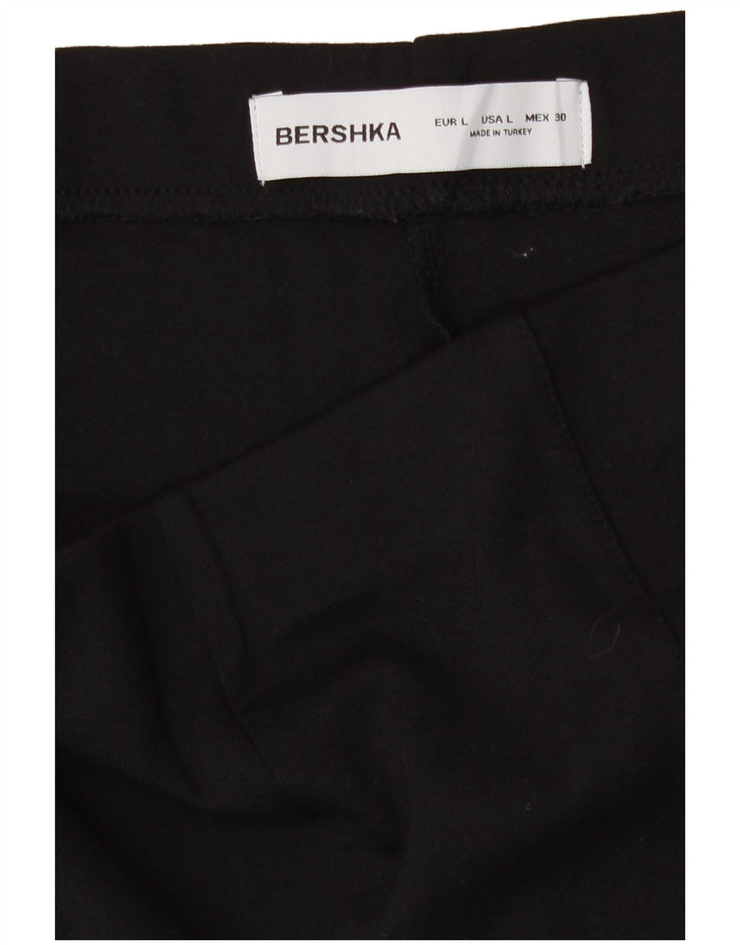 Bershka Damen Hotpants Large W32 Schwarze Viskose