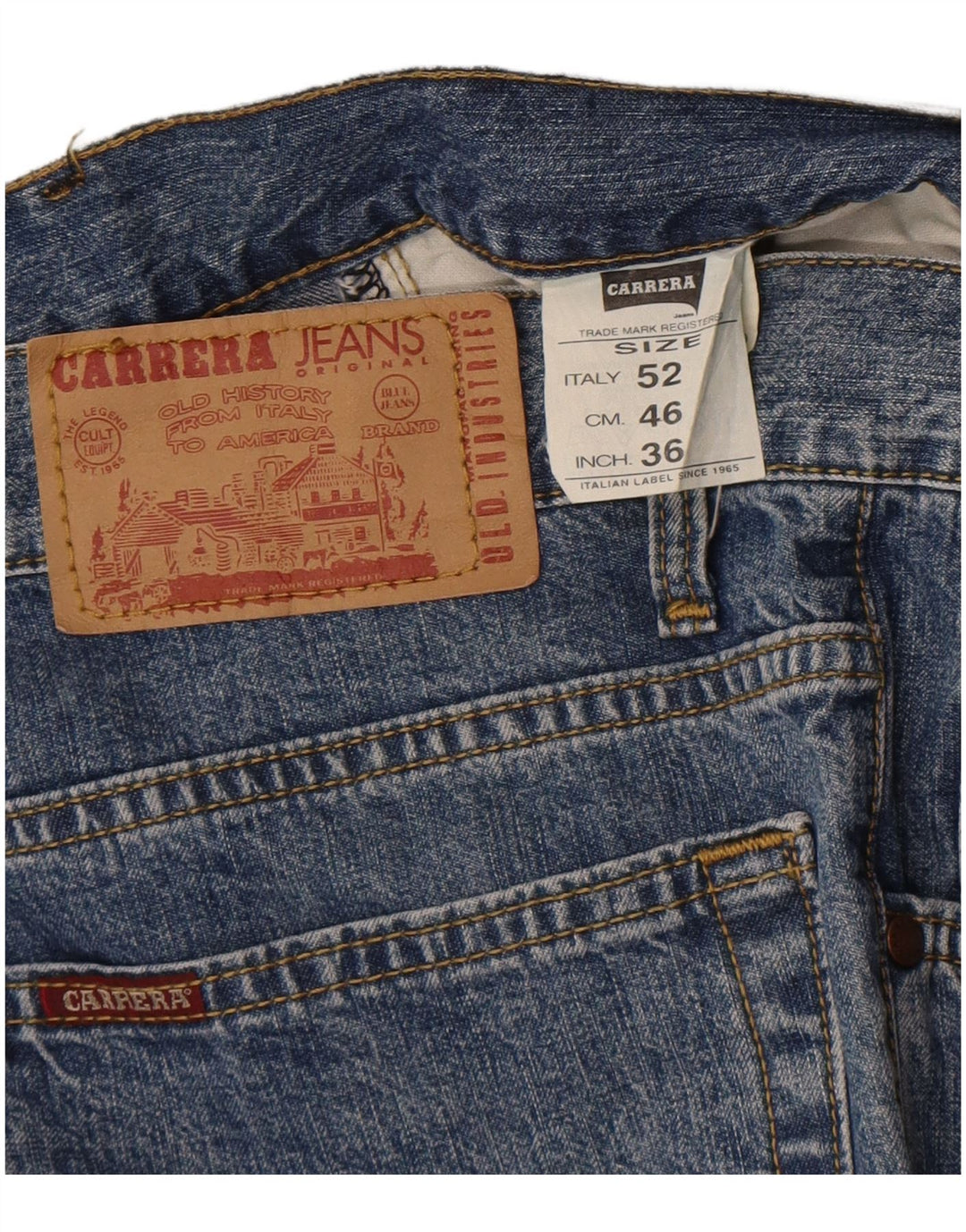 Carrera Herren 700 Regular Fit Straight Jeans W36 L31 Blaue Baumwolle