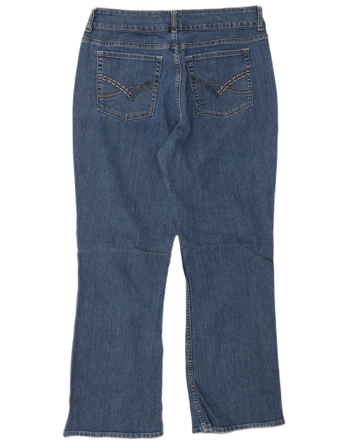 Lee Damen Riders Bootcut Jeans US 12 Large W34 L28 Blaue Baumwolle