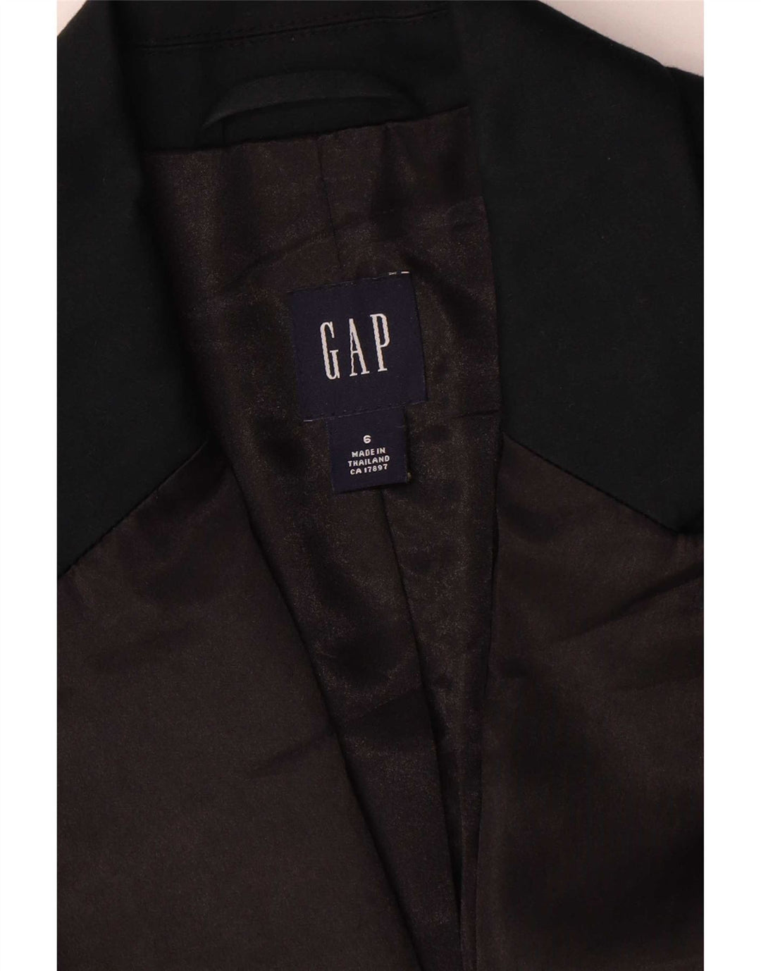 Gap Damen-Blazerjacke mit 1 Knopf, US 6, mittelmarineblaue Baumwolle