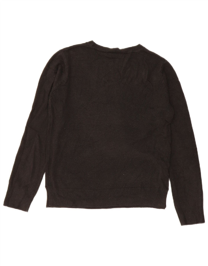 Marks & Spencer Damen-Pullover mit Rundhalsausschnitt, Gr. 12, Mittelschwarz, Acryl