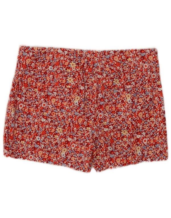 Calvin Klein Damen Hotpants US 2 XS W30 Rot geblümte Baumwolle