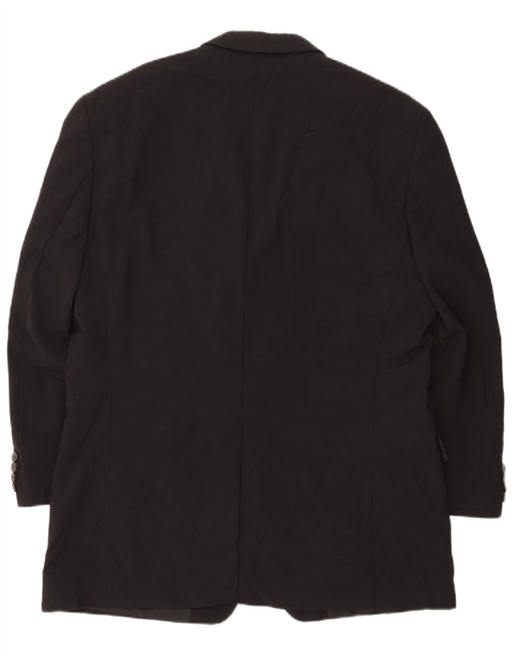 HUGO BOSS Herren-Blazer mit 3 Knöpfen, EU 54, 2XL, schwarze Wolle