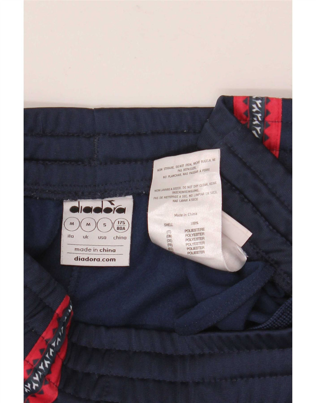 Diadora Herren-Trainingshose, Jogginghose, mittleres Marineblau, Farbblock