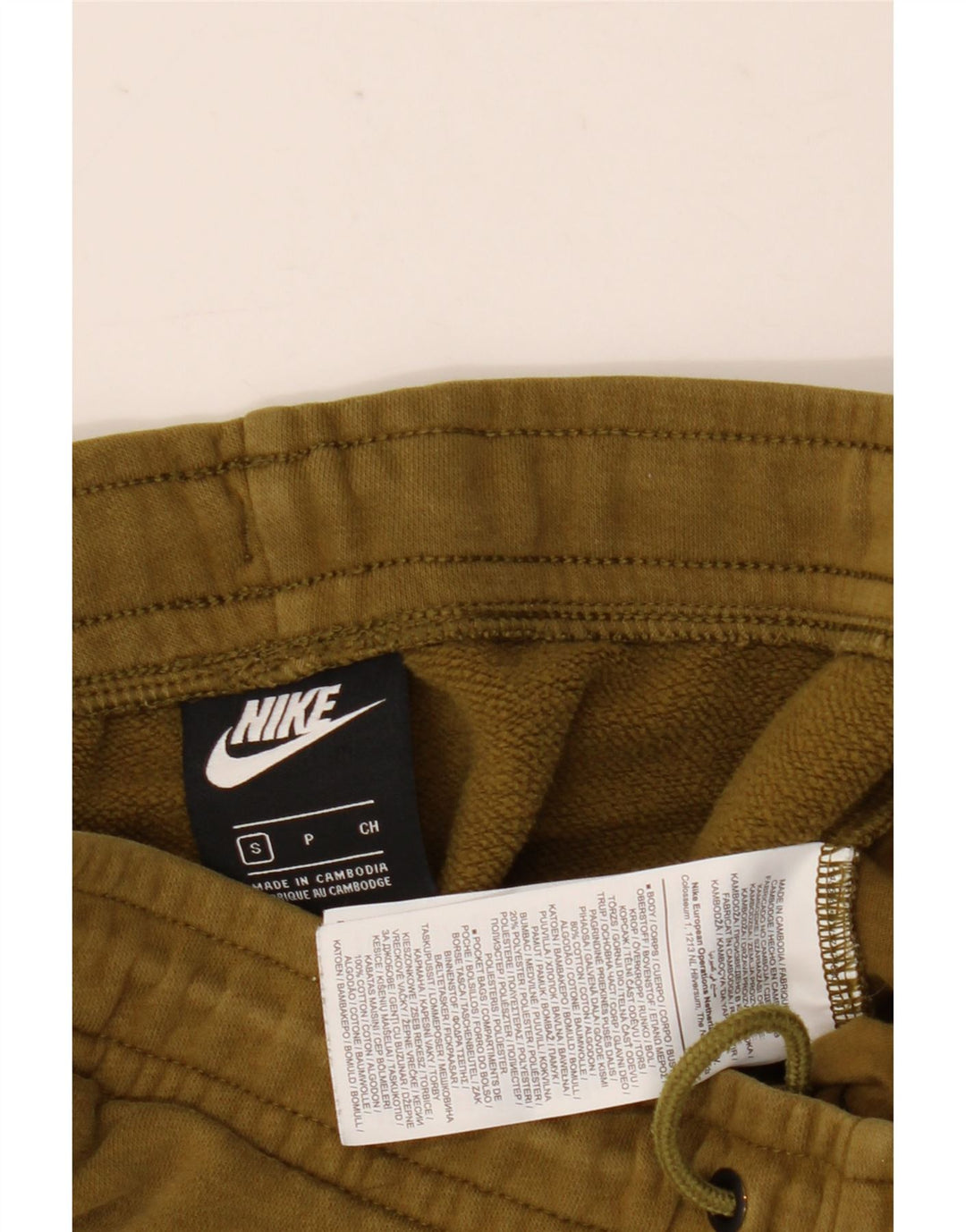 Nike Herren-Trainingshose, Jogginghose, Größe S, Khaki, Baumwolle