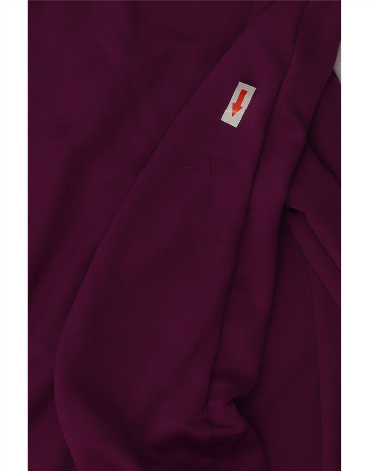 Nike Womens Dri Fit Zip Neck Pullover Trainingsanzug Top UK 10 Small Lila