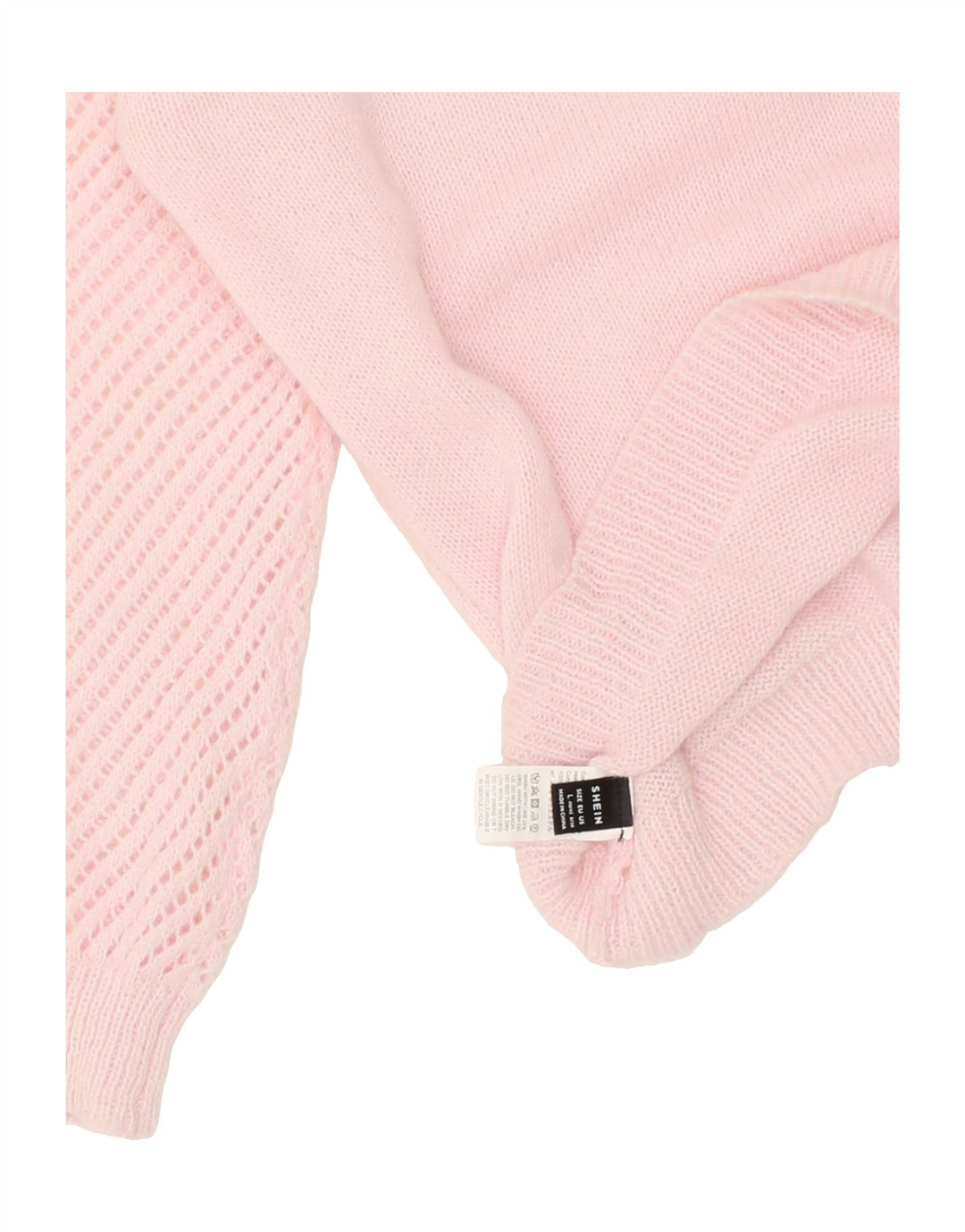 SHEIN Womens Boat Neck Jumper Sweater UK 14 Large Pink Polyester Vintage Shein and Second-Hand Shein from Messina Hembry 