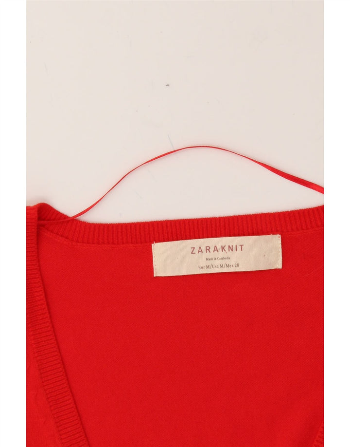 ZARA Womens Cardigan Sweater UK 12 Medium Red Vintage Zara and Second-Hand Zara from Messina Hembry 
