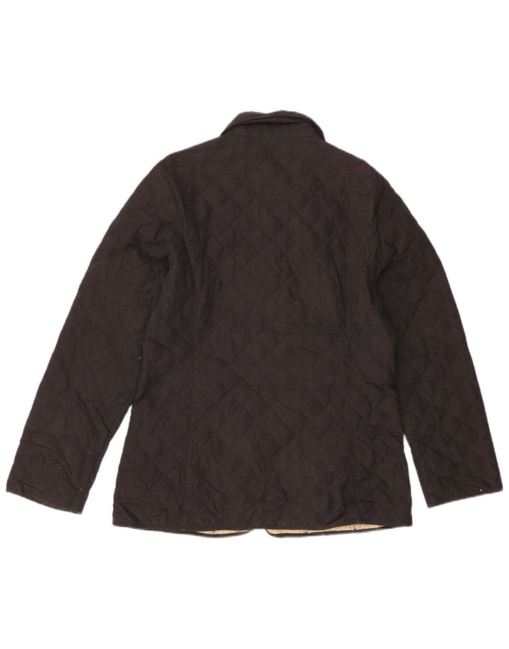 EDDIE BAUER Damen Steppjacke UK 12 Medium Schwarz Polyester