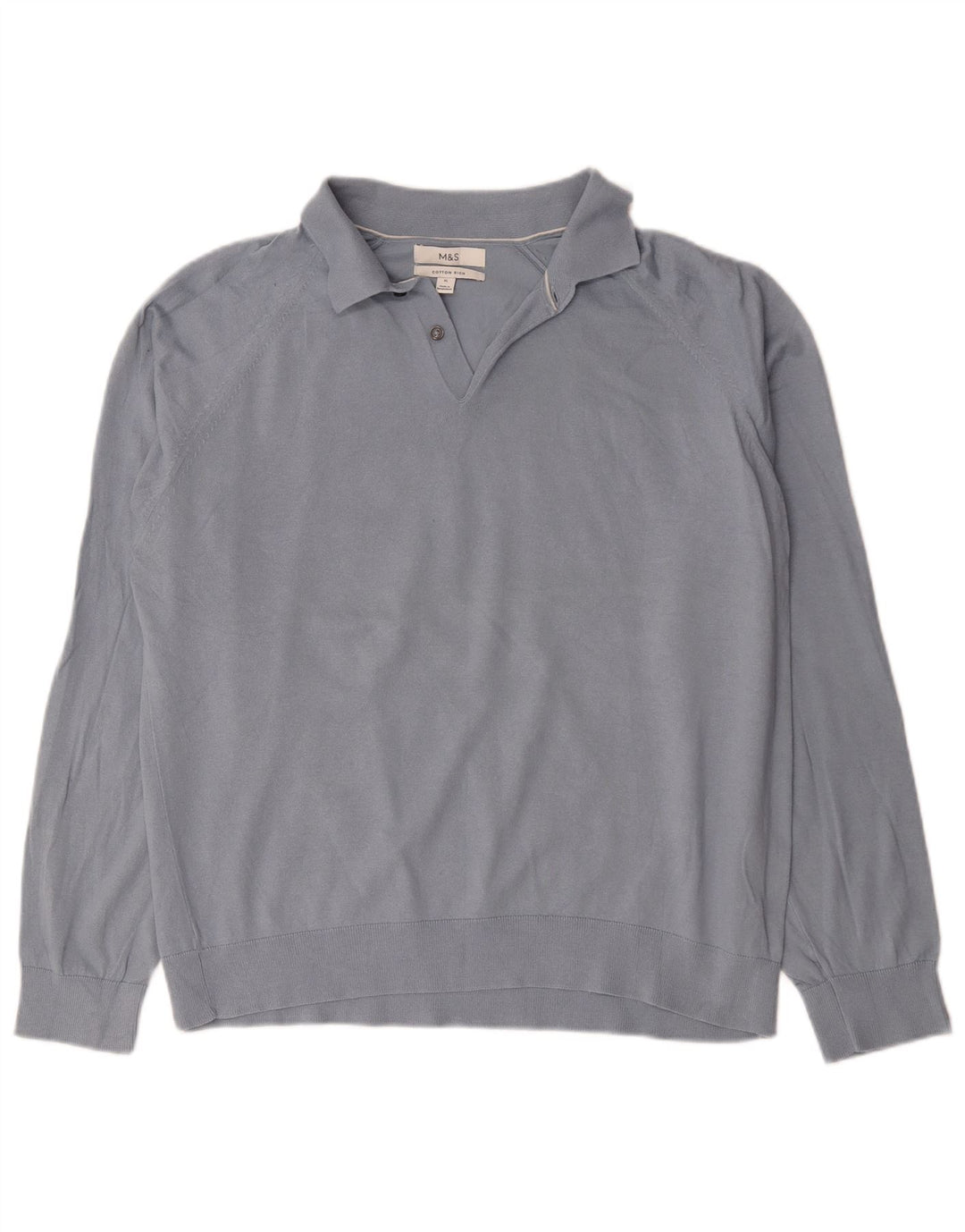 Marks & Spencer Herren Rollkragenpullover, Pullover, XL, Blau, Baumwolle