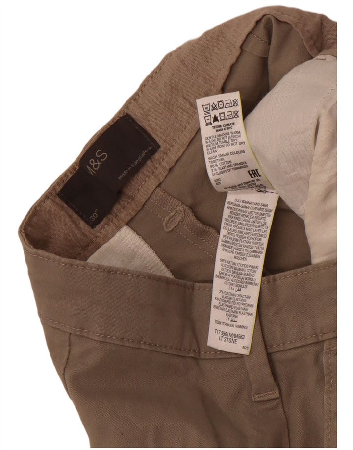 Marks & Spencer Herren Chinoshorts W30 mittelgraue Baumwolle