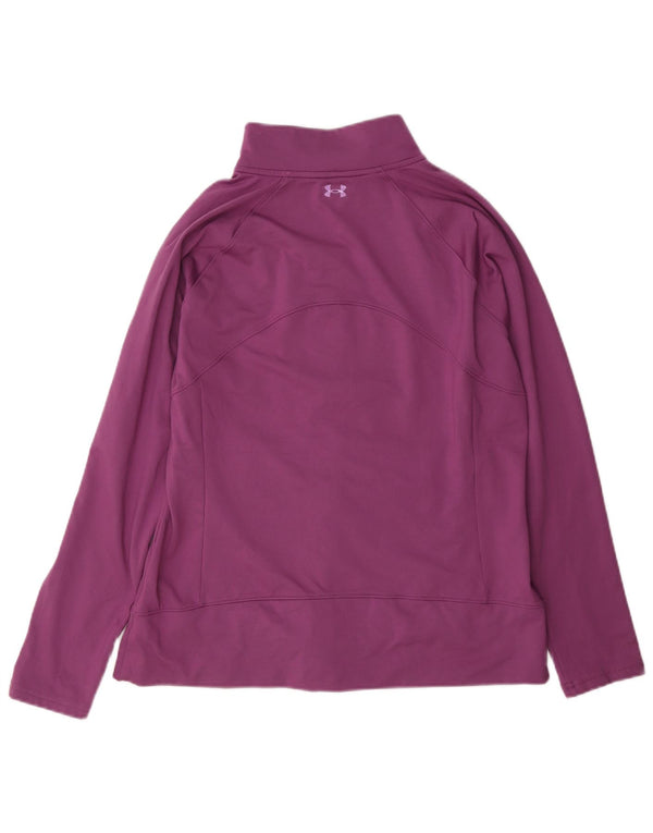 Under Armour Damen-Trainingsanzug-Oberteiljacke UK 14 Large Lila Polyester