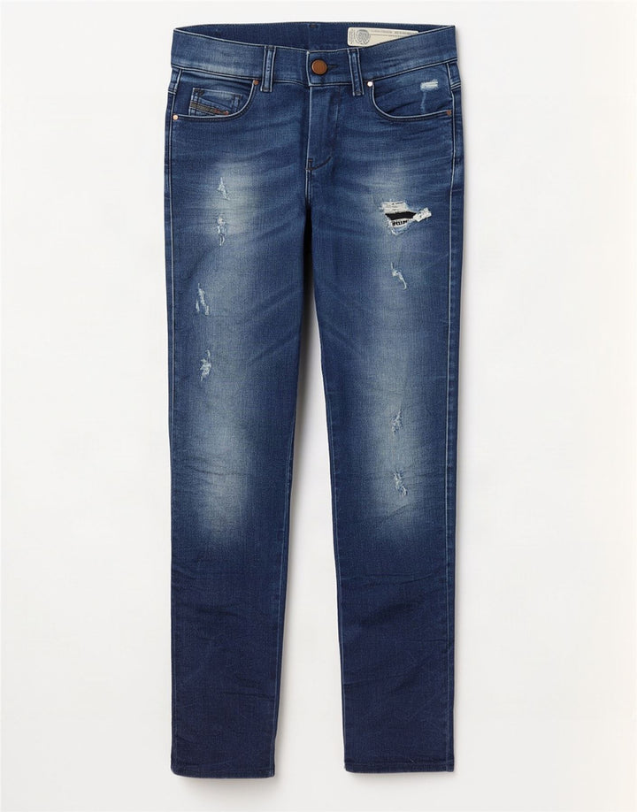 Diesel Damen Distressed Slim Jeans W24 L27 Blaue Baumwolle