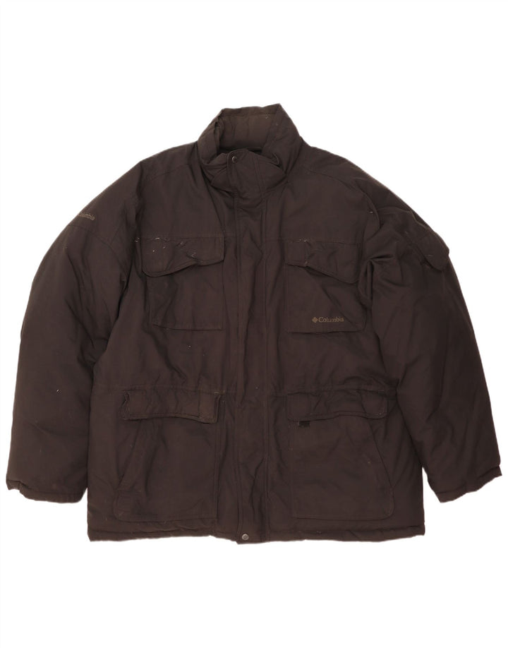 Columbia Herren Wattierte Jacke UK 42 XL Schwarz Nylon