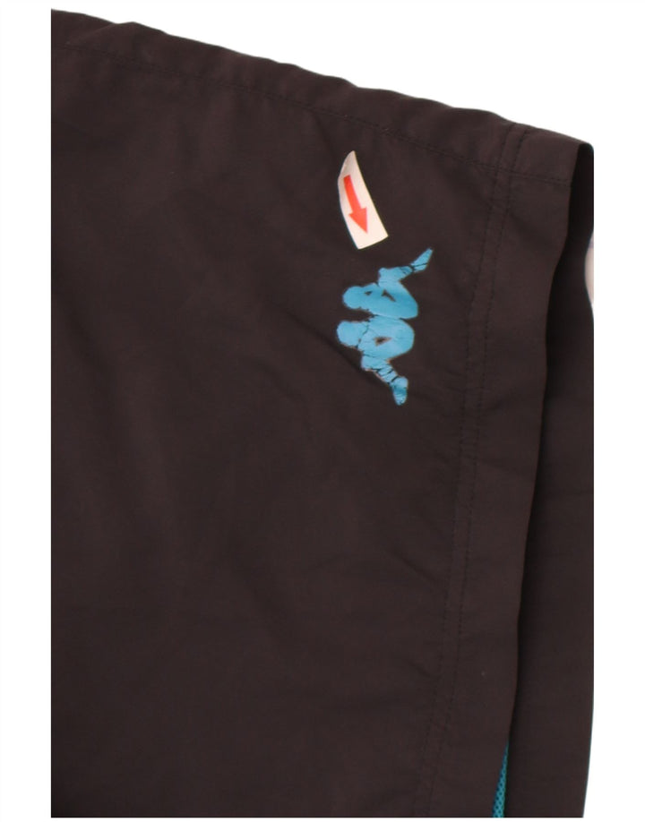 Kappa Herren-Sportshorts, groß, aus schwarzem Polyester