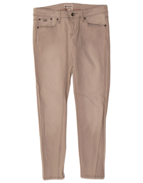 ROXY Damen Skinny Jeans W27 L27 Graue Baumwolle