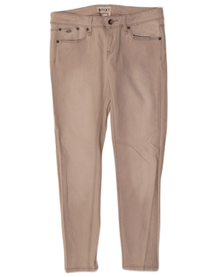 ROXY Damen Skinny Jeans W27 L27 Graue Baumwolle