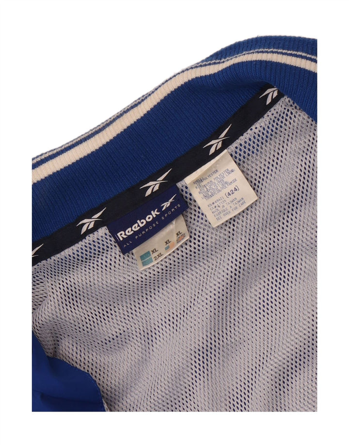 Reebok Herren Graphic Pullover Trainingsanzug Top Jacke XL Blau Polyester