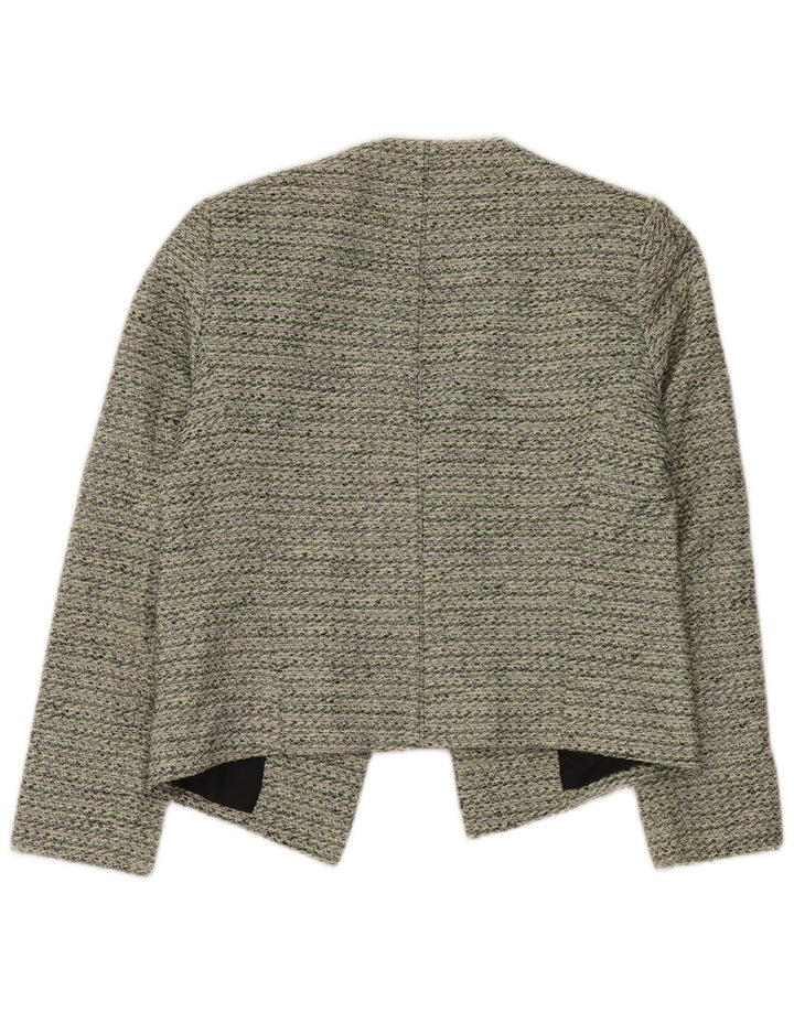 Topshop Womens Open Blazer Jacke UK 12 Mittelgrüne Baumwolle