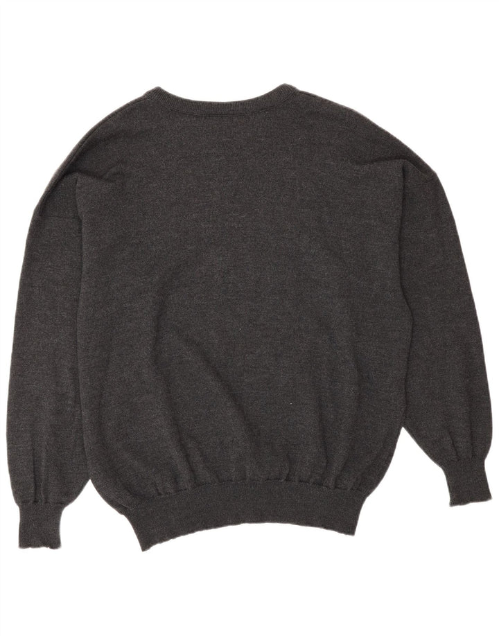 Lacoste Herren-Pullover mit Rundhalsausschnitt, Größe 8 3XL, graue Wolle