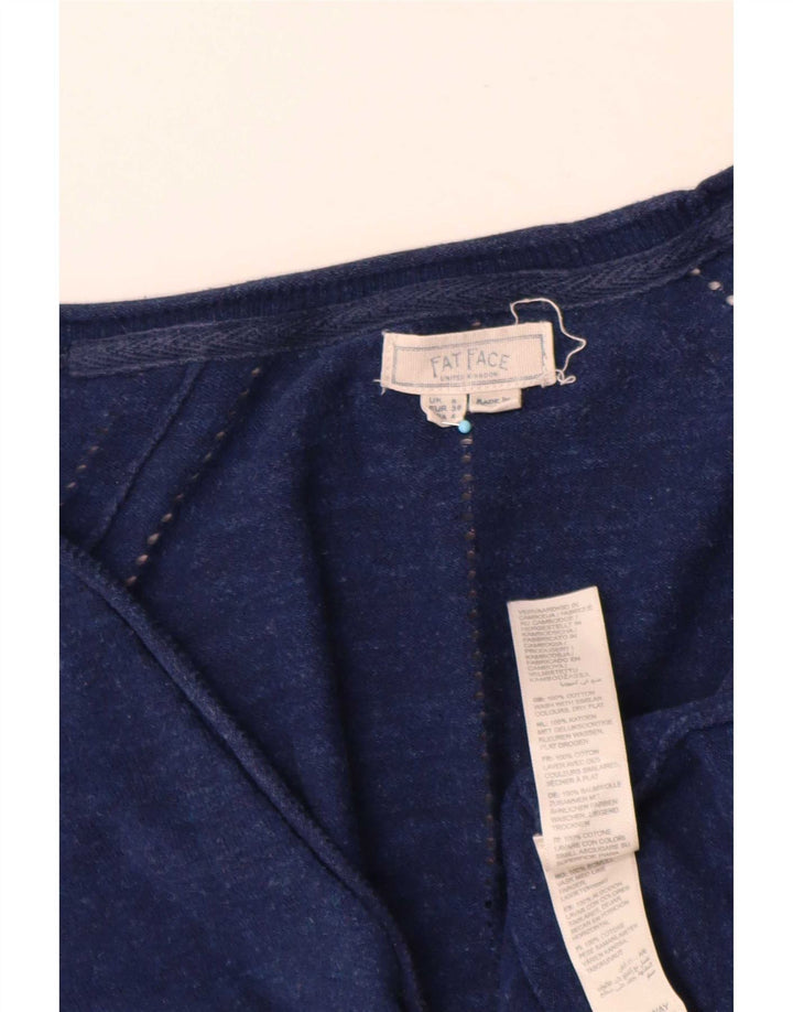 Fat Face Damen-Strickjacke, Größe S, Blau