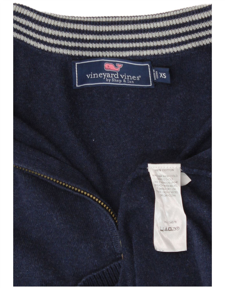 Vineyard Vines Herren-Pullover mit Reißverschluss am Hals, XS, Marineblau, Baumwolle