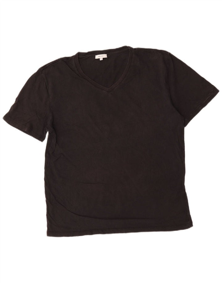 Reiss Herren T-Shirt Top XL Grau Baumwolle