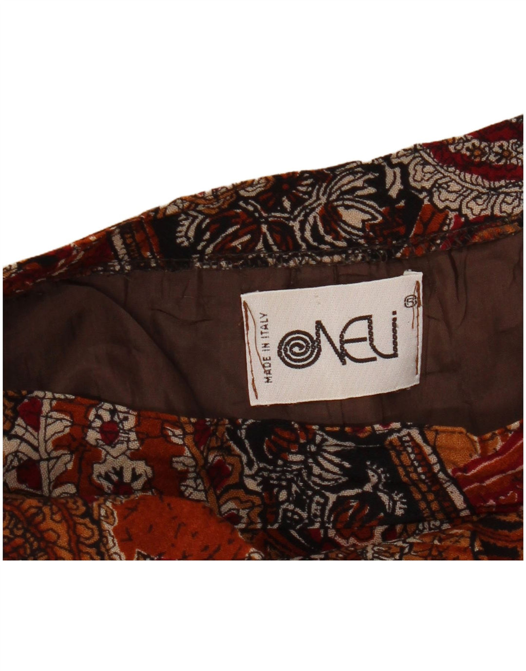 VINTAGE Damen Faltenrock W27 Kleines mehrfarbiges Paisleymuster