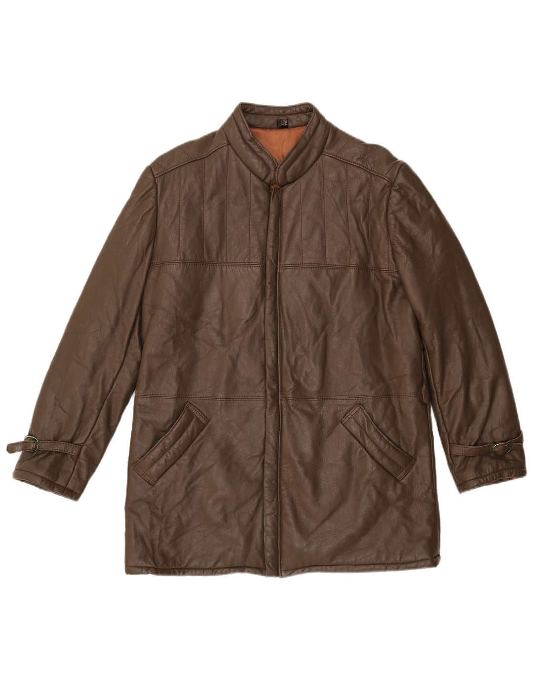 VINTAGE Herren Lederjacke UK 38 Mittelbraunes Leder