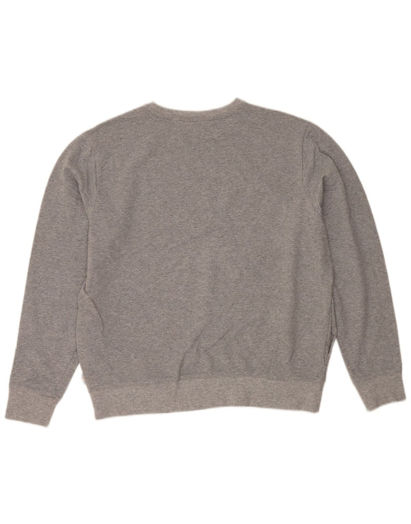 Fila Damen-Sweatshirt-Pullover, UK 16, große grau gefleckte Baumwolle