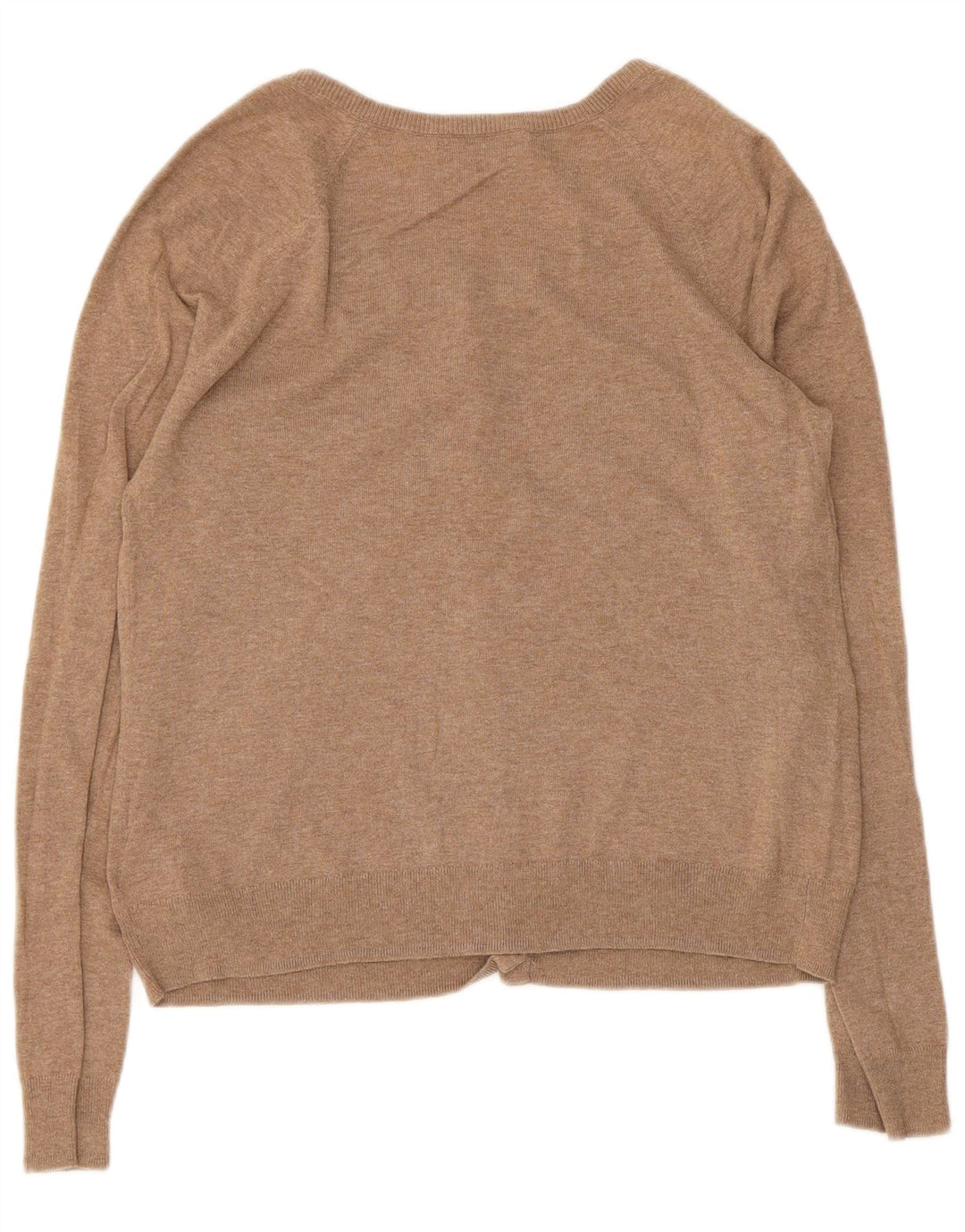 Gap Damen-Cardigan-Pullover UK 12 Mittelbraune Baumwolle