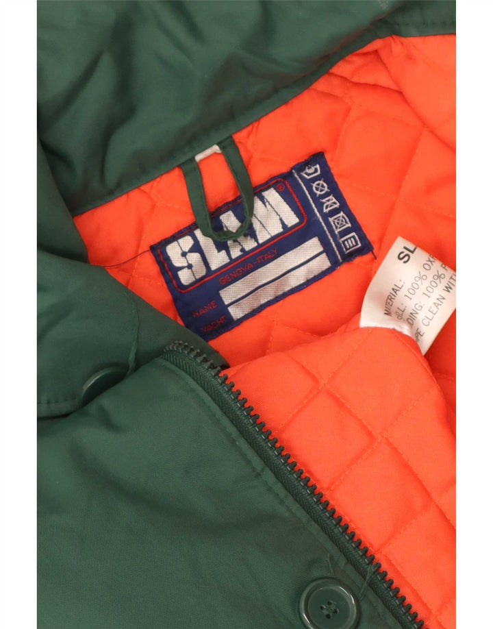 Slam gepolsterter Herrenmantel UK 38 Mittelgrünes Nylon