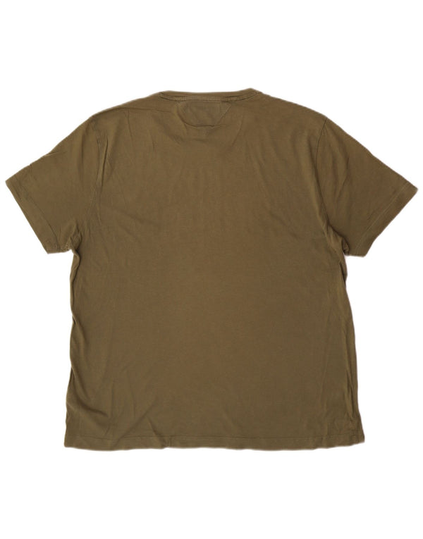 Tommy Hilfiger Herren-T-Shirt mit Grafik, XL, grüne Baumwolle