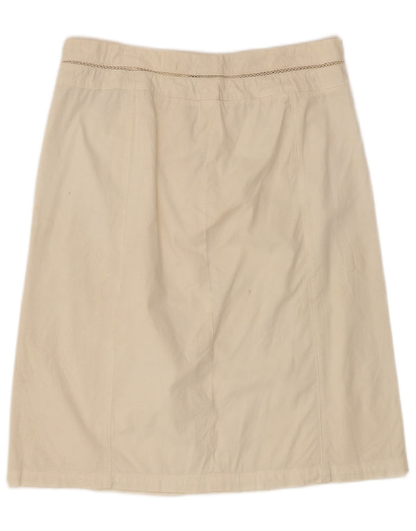 Henry Cottons Womens A-Line Skirt IT 46 Large W32 Off White Cotton