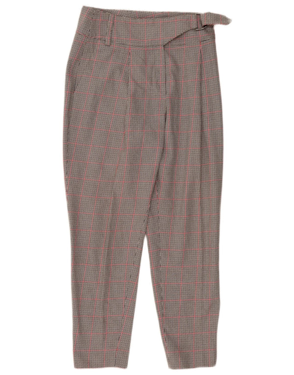 Hugo Boss Damen-Freizeithose mit hoher Taille, UK 10, Größe S, W30, L27, Grau