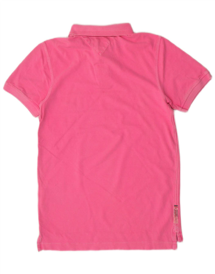 Tommy Hilfiger Herren-Poloshirt aus mittelrosa Baumwolle
