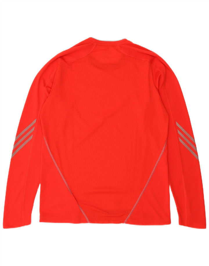 ADIDAS Herren Climalite Top Langarm Mittelrotes Polyester
