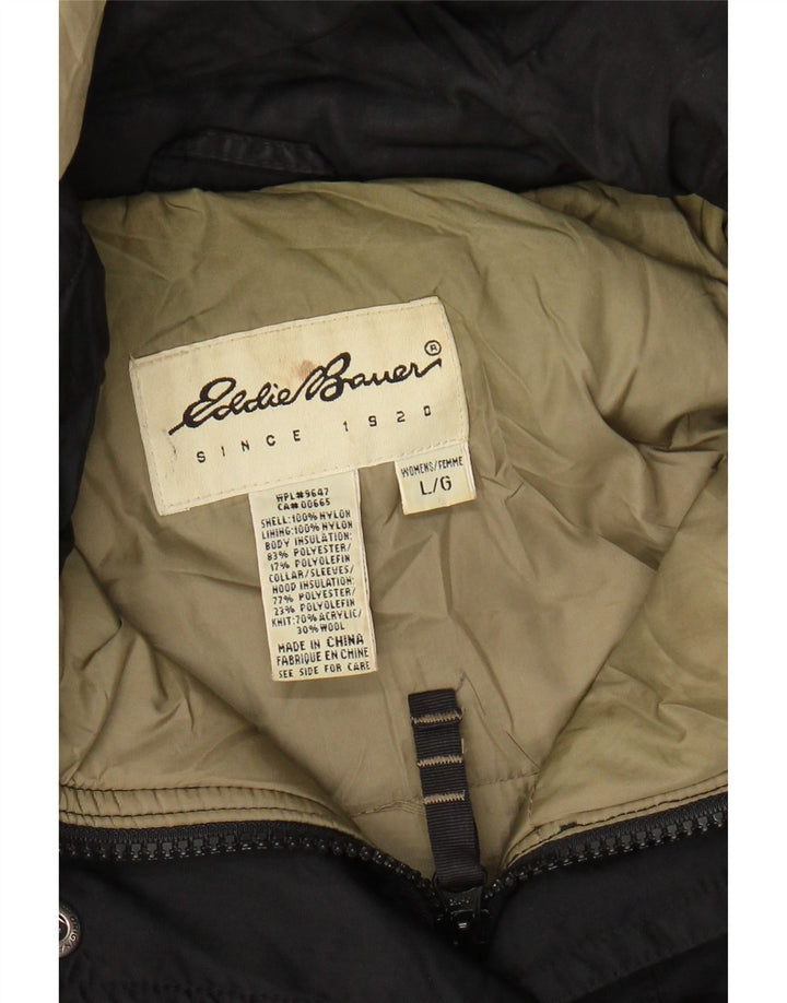 EDDIE BAUER Damen Übergroßer Windjacke mit Kapuze, UK 16, Größe L, Schwarz
