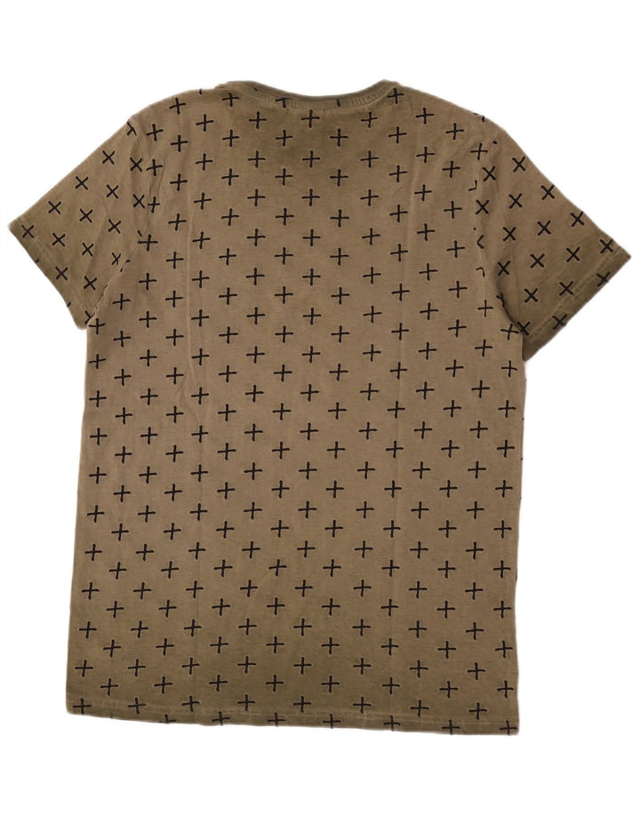 Scorpion Bay Herren-T-Shirt mit abstraktem Muster, mittlere Khaki-Baumwolle