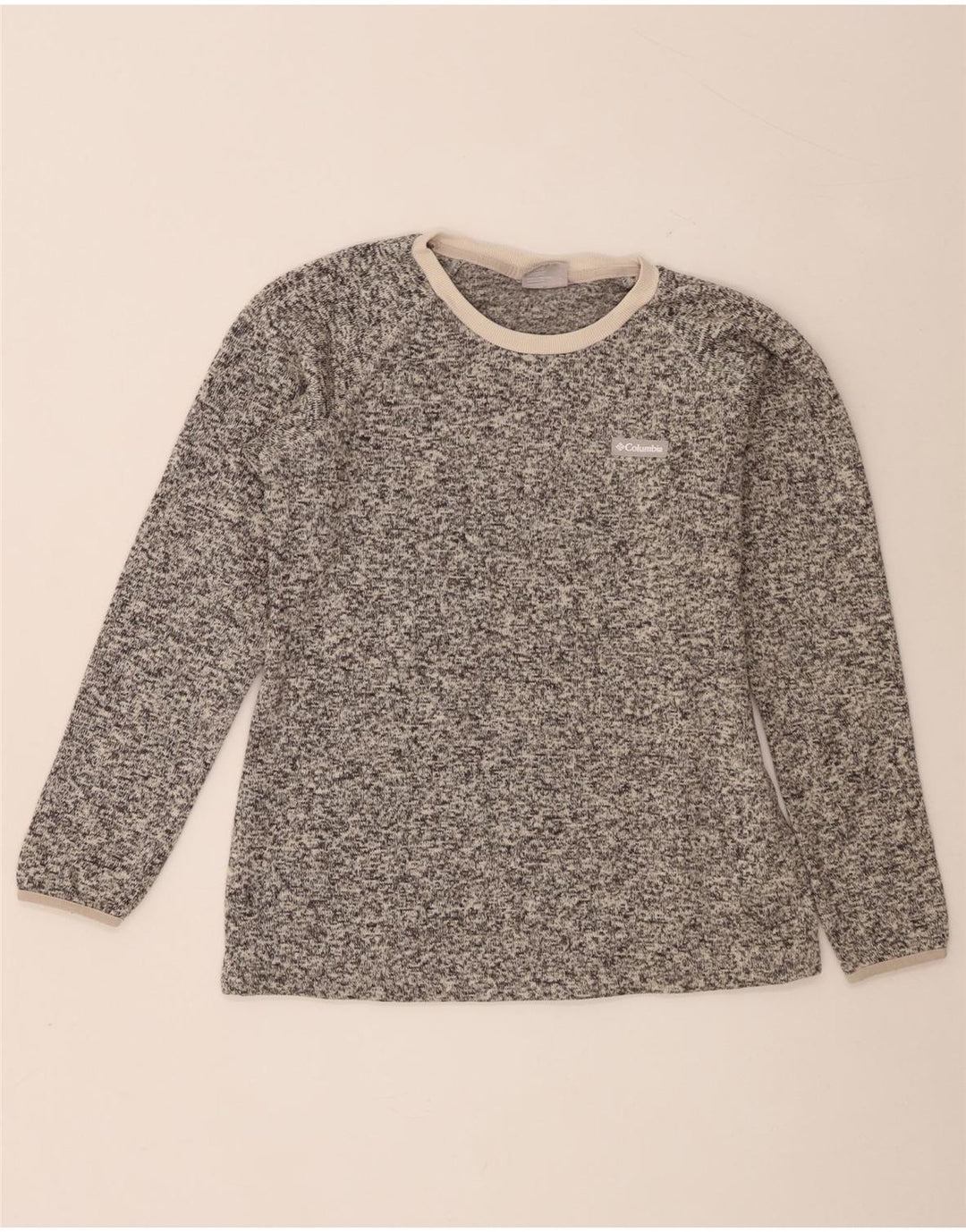 Columbia Damen Top Langarm UK 16 Large Grau geflecktes Polyester