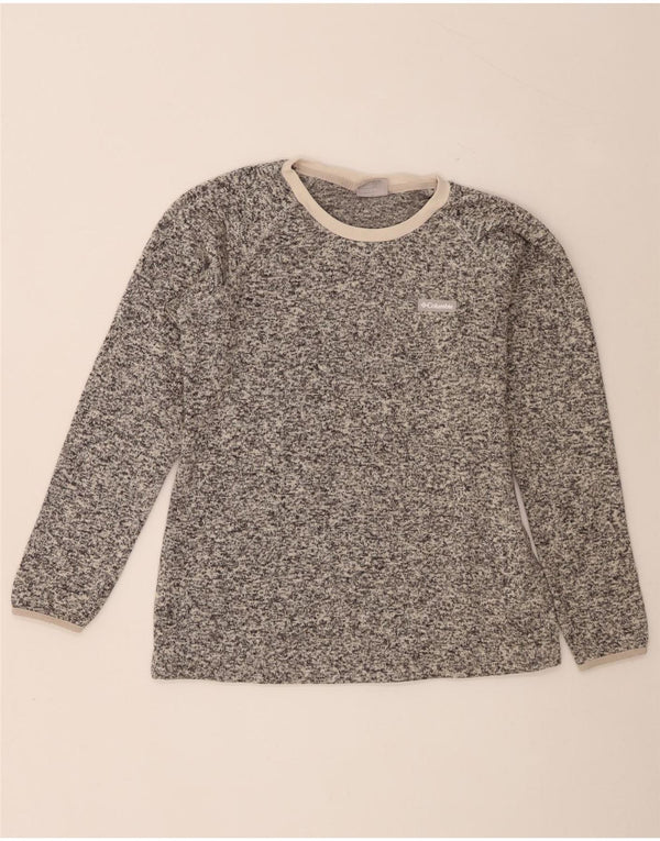 Columbia Damen Top Langarm UK 16 Large Grau geflecktes Polyester