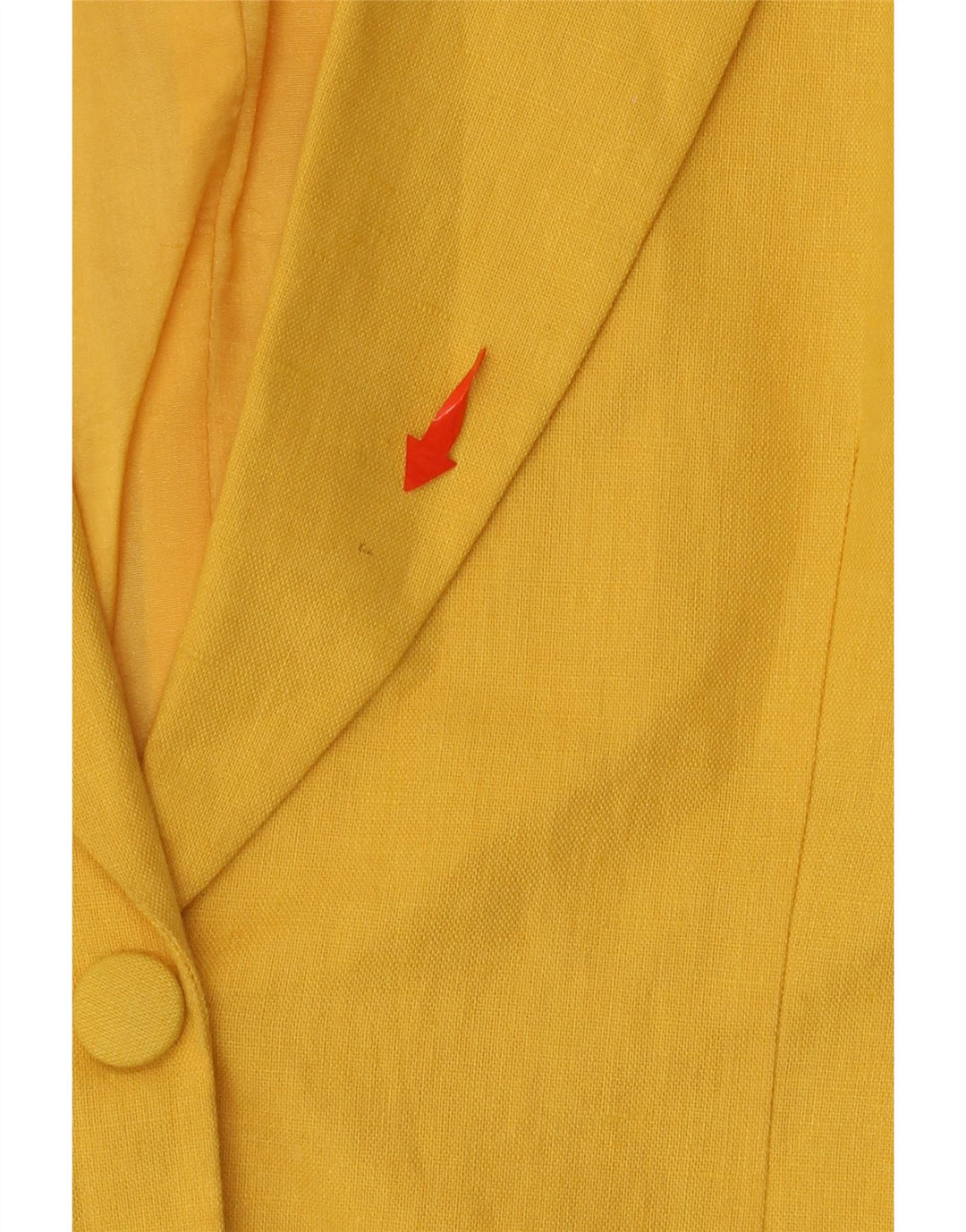 POP 84 Damen-Blazer mit 2 Knöpfen, UK 12, mittelgelbes Leinen