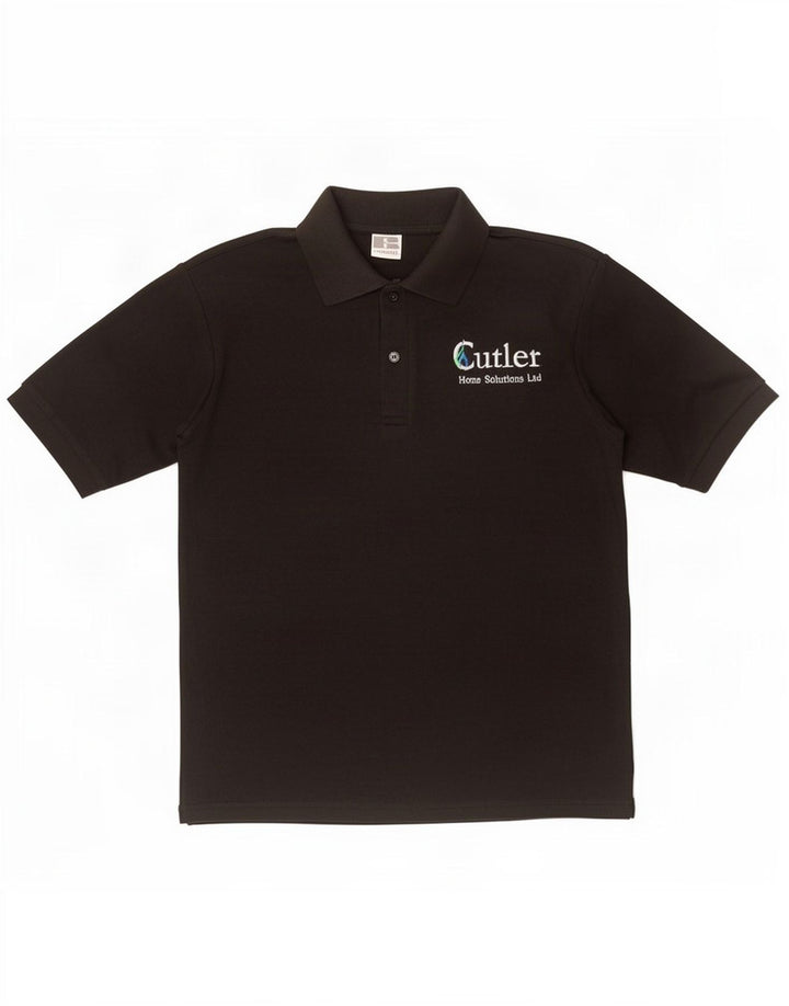 Russell Athletic Herren-Poloshirt mit Grafik, Größe S, Schwarz, Polyester