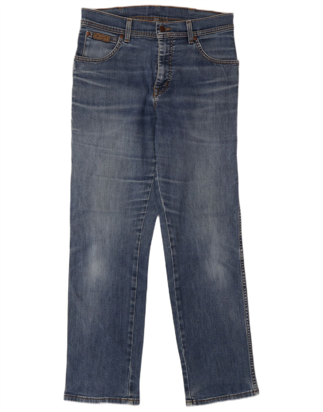 WRANGLER Herren Texas Stretch Straight Jeans W32 L30 Blaue Baumwolle