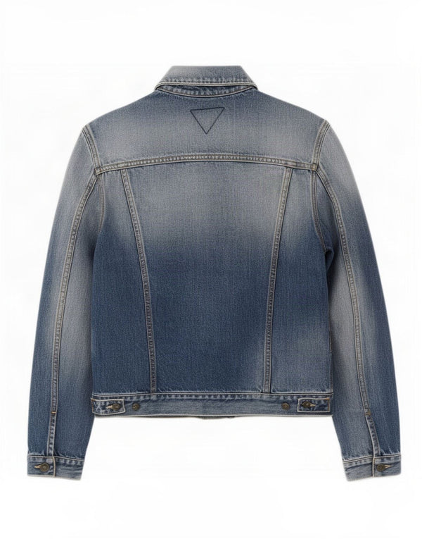 Meltin' Pot Womens Acid Wash Jeansjacke UK 14 Mittelblaue Baumwolle