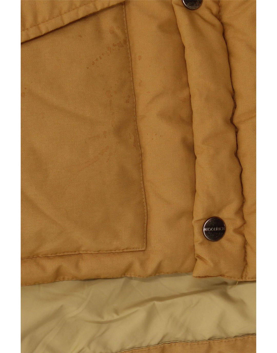 Woolrich Herren Wattierte Weste UK 40 Großes gelbes Nylon