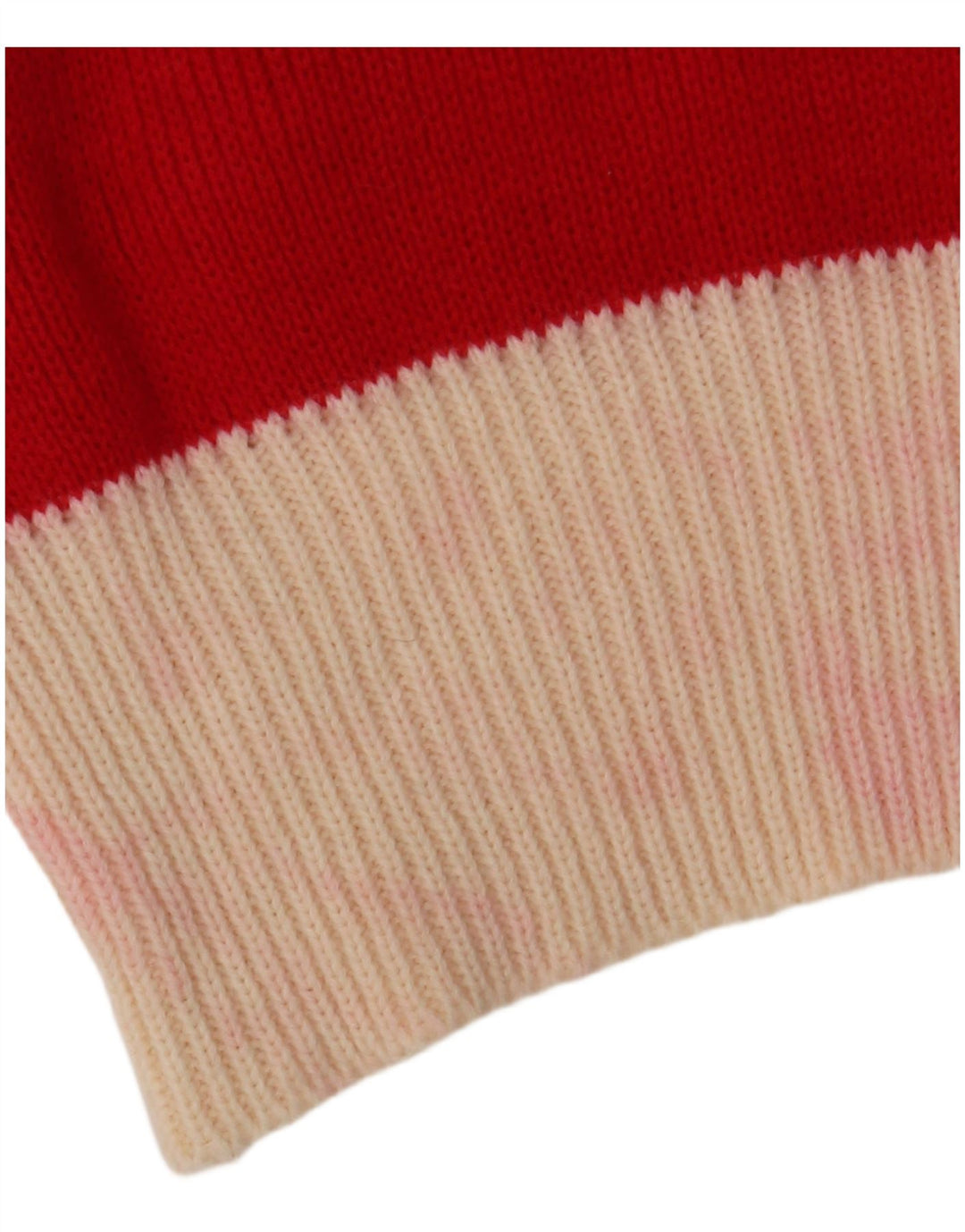 VINTAGE Damen-Pullover mit Rollkragen, Größe 48, XL, rotes Farbblock-Acryl