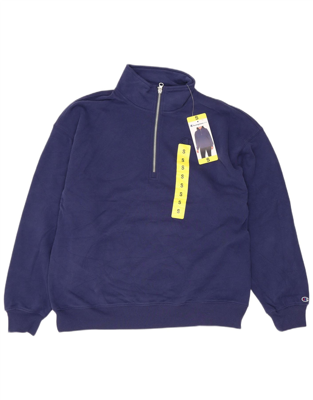 Champion Damen-Sweatshirt in Übergröße mit Reißverschluss, Gr. 10, Größe S, Marineblau