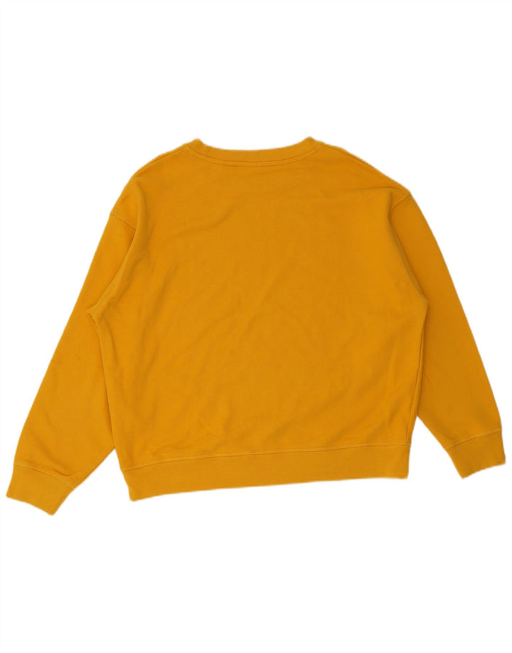 Levi's Damen Grafik-Sweatshirt-Pullover UK 16 Large Gelb Baumwolle