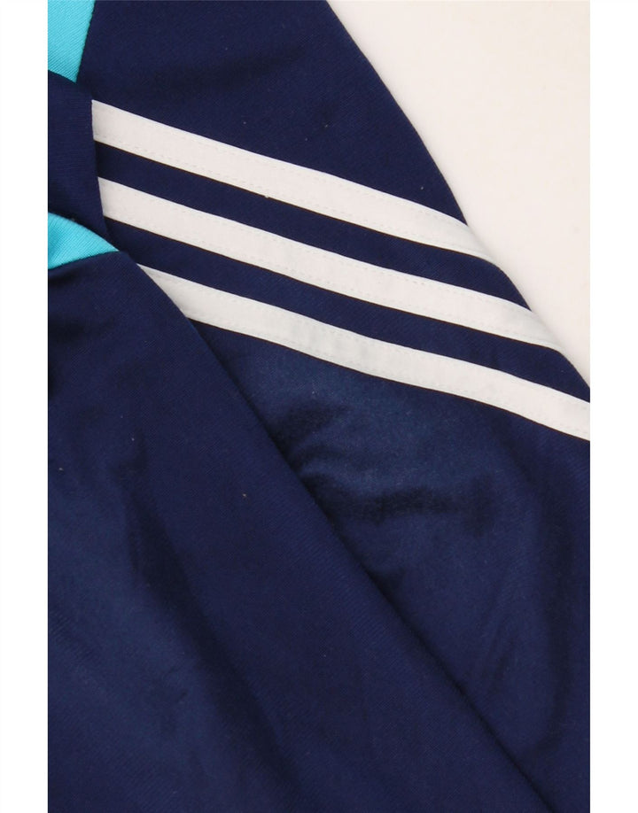 ADIDAS Mens Tracksuit Top Jacket XS Navy Blue Colourblock Polyester Vintage Adidas and Second-Hand Adidas from Messina Hembry 